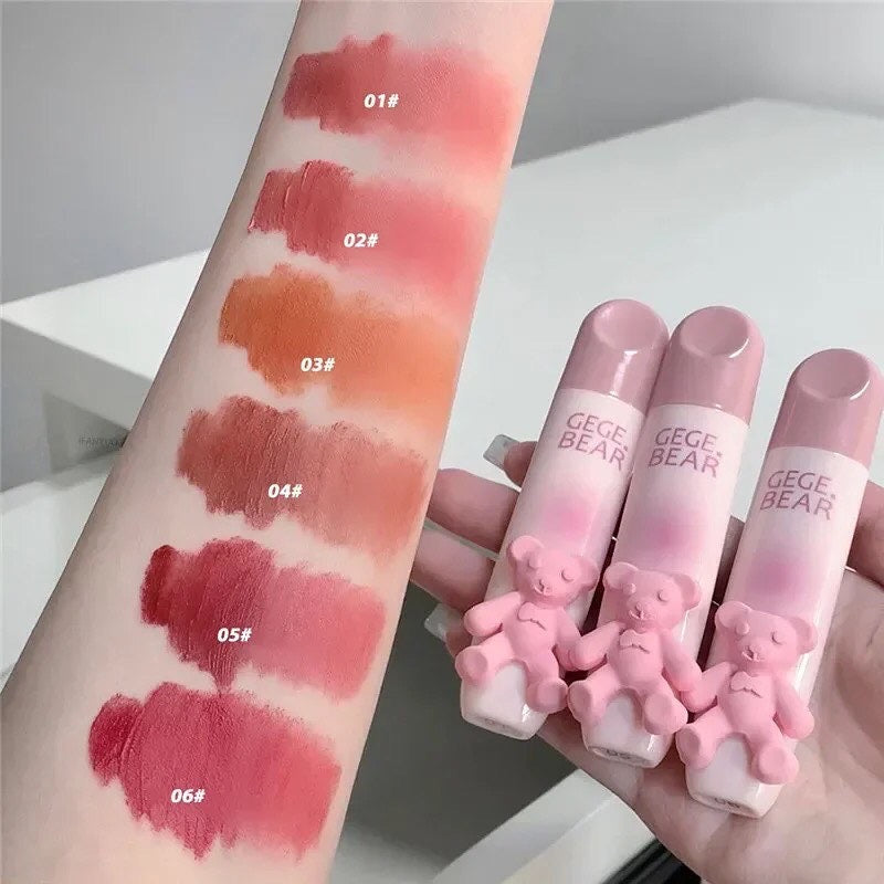 Gege Bear - 6 Pieces Frozen Bear Matte Lip Gloss