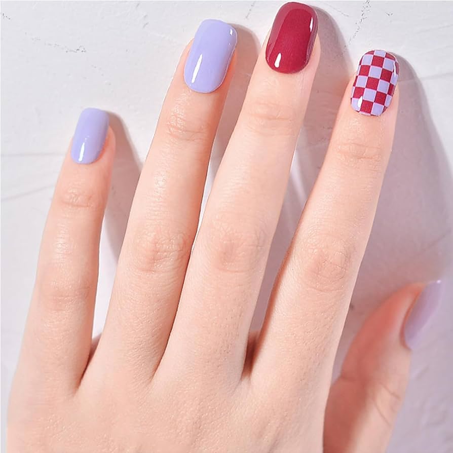 UV Gel Nail Stickers with UV Light Long-lasting Nails - 16 Gel Nails