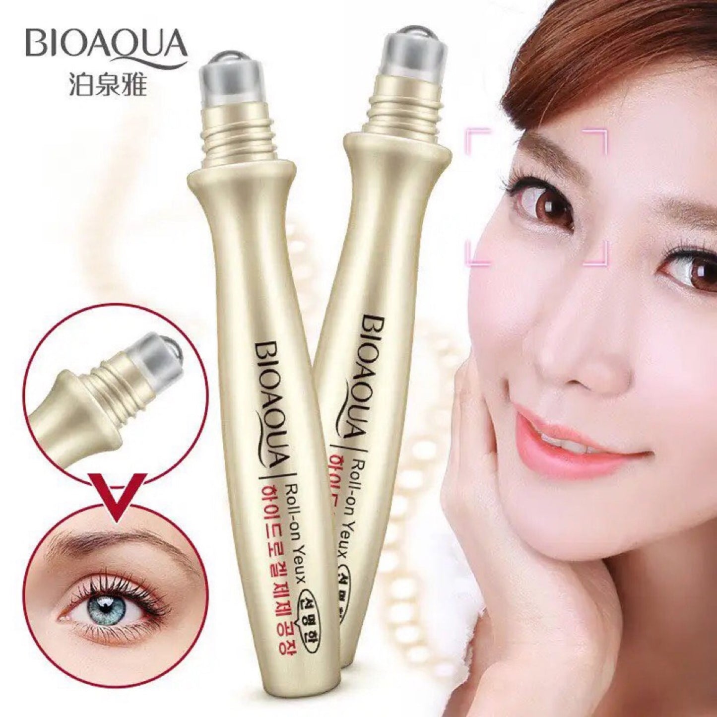 BioAqua - Ball Roller Eye Cream Anti-Puffiness Dark Circles Eye Roller