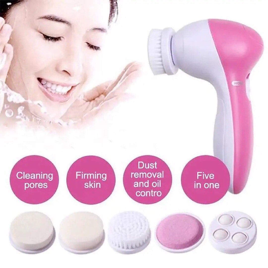 5 in 1 Facial Cleansing Massager Brush Skin Care Spa Massage Tools