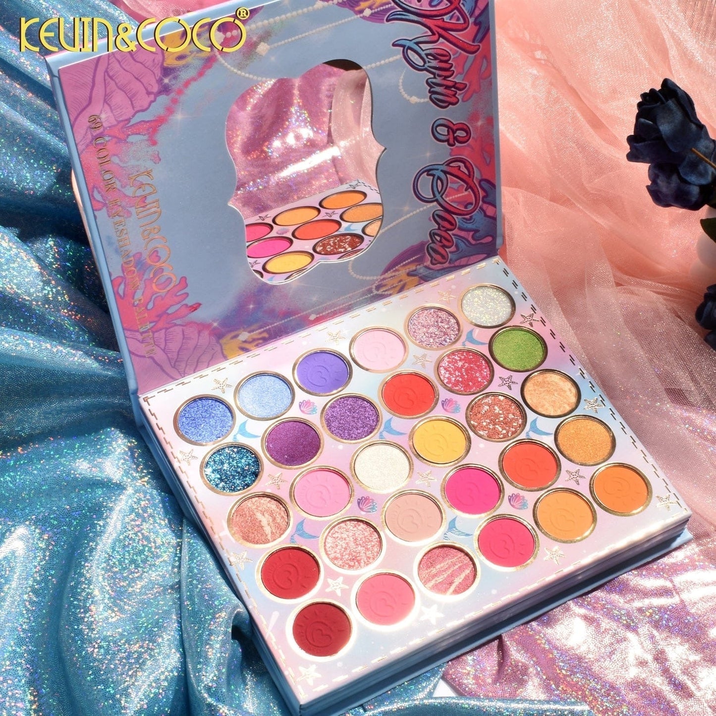 Kevin & Coco - 69 Color Mermaid Matte & Shimmer Eyeshadow Palette