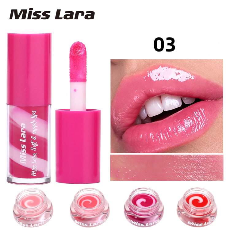 2 in 1 Moisturizing Lip Gloss & Scrub Set Lip Care Fade Fine Lines Gentle Lip Care Set