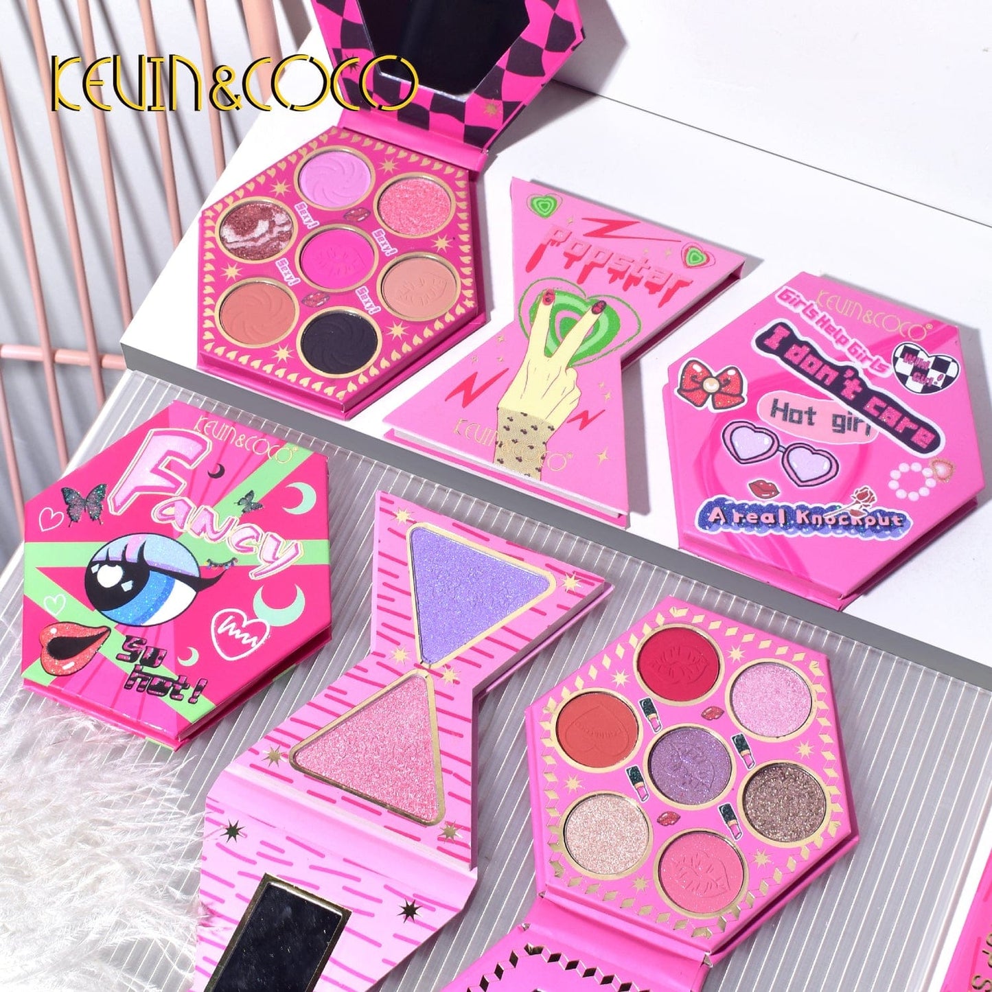 Kevin & Coco - 32 Color Multi-Mood Eyeshadow Palettes Set Funky Bright Colors Eyeshadow