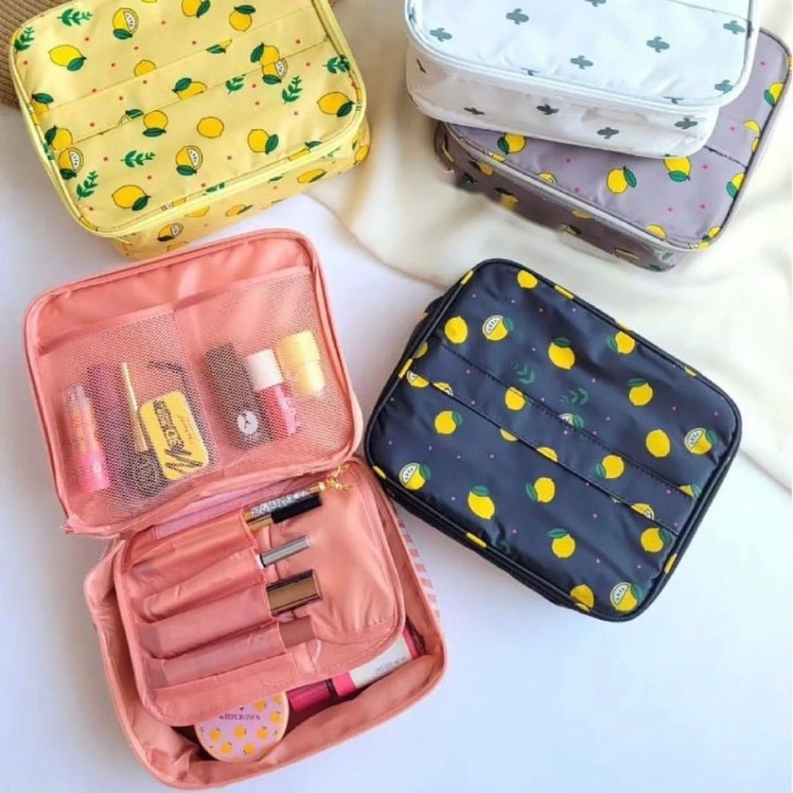 Travel Zipper Cosmetic Pouch Waterproof Portable Toiletries Multiplicational Pouch