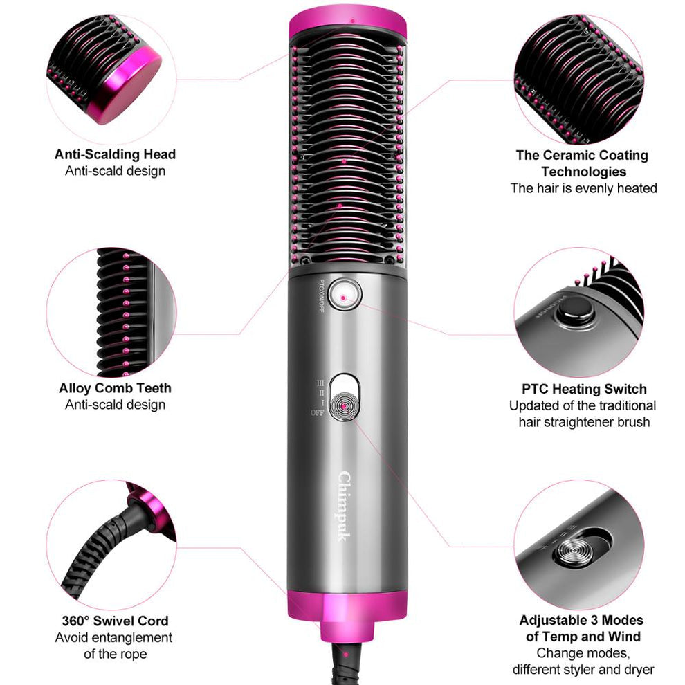 One Step - 3 In 1 Hair Blow Dryer Straightener & Comb