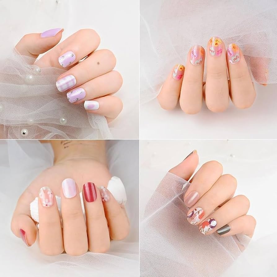 UV Gel Nail Stickers with UV Light Long-lasting Nails - 16 Gel Nails