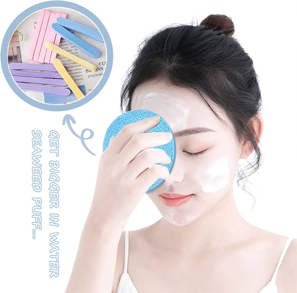 12pcs Magic Facial Sponge Compressed Cleaning Round Facial Washing Sponge