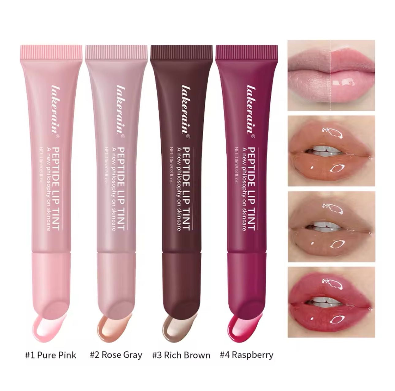 Lucky Model - 4pcs Lightweight Peptide Lip Tint