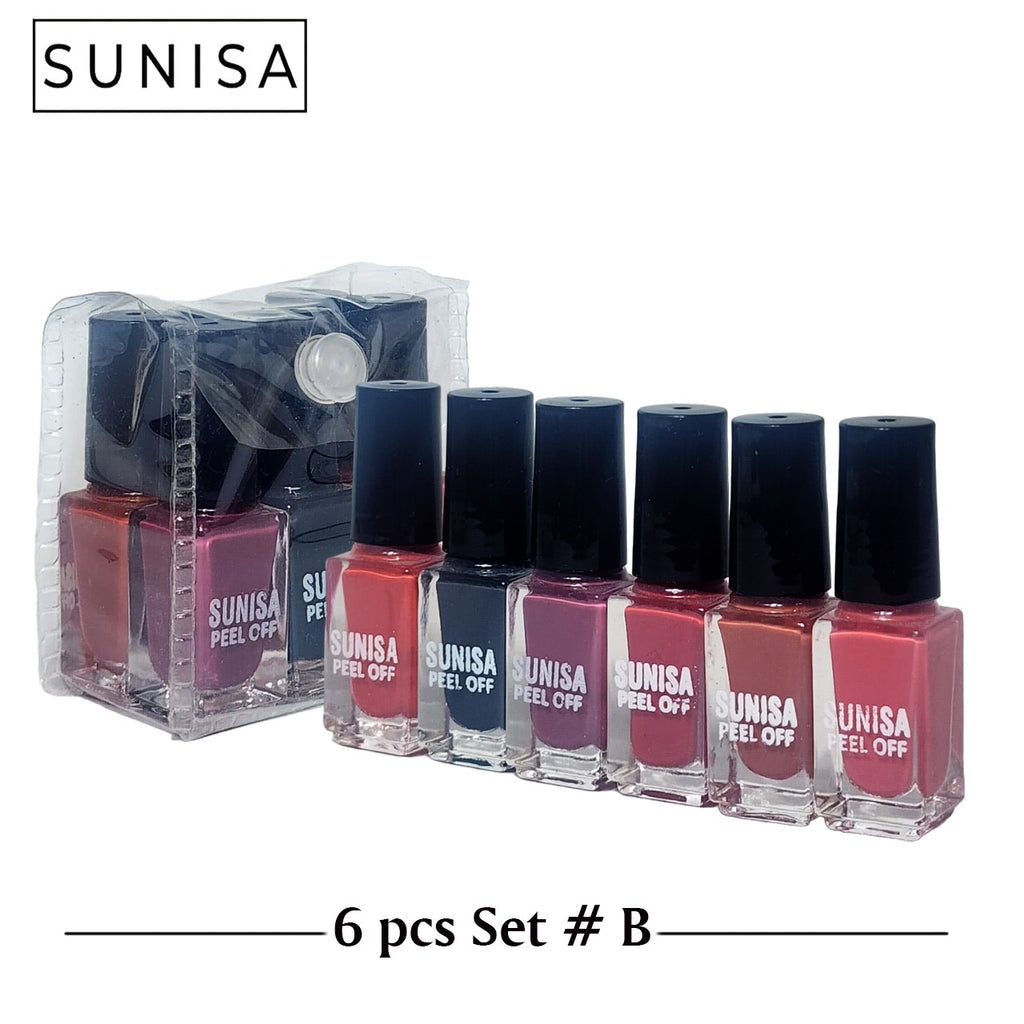 Sunisa - 6pcs Peel-off Nail Polish