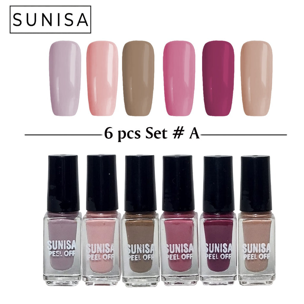 Sunisa - 6pcs Peel-off Nail Polish