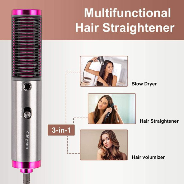 One Step - 3 In 1 Hair Blow Dryer Straightener & Comb