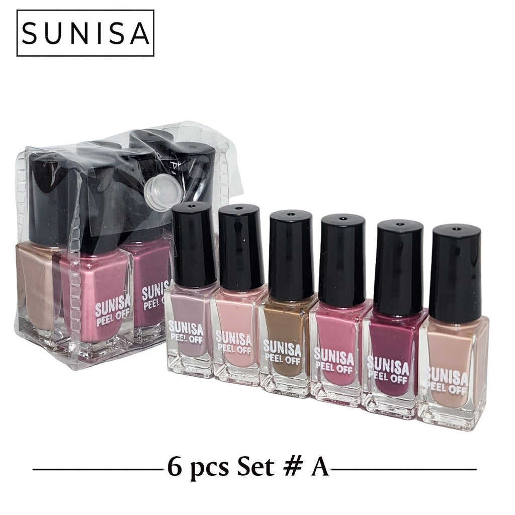 Sunisa - 6pcs Peel-off Nail Polish