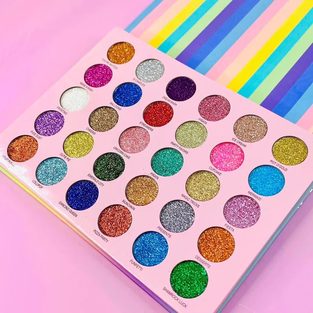 30 Color Unicorn Monochrome Shimmer & Glitter Eyeshadow Palette