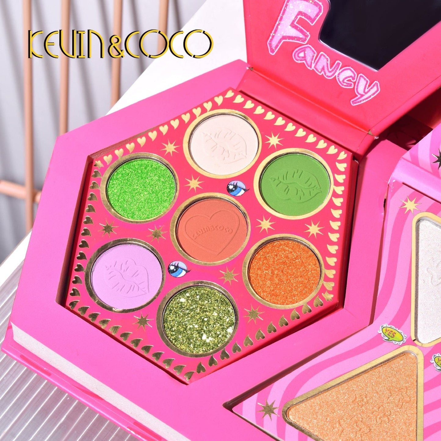 Kevin & Coco - 32 Color Multi-Mood Eyeshadow Palettes Set Funky Bright Colors Eyeshadow