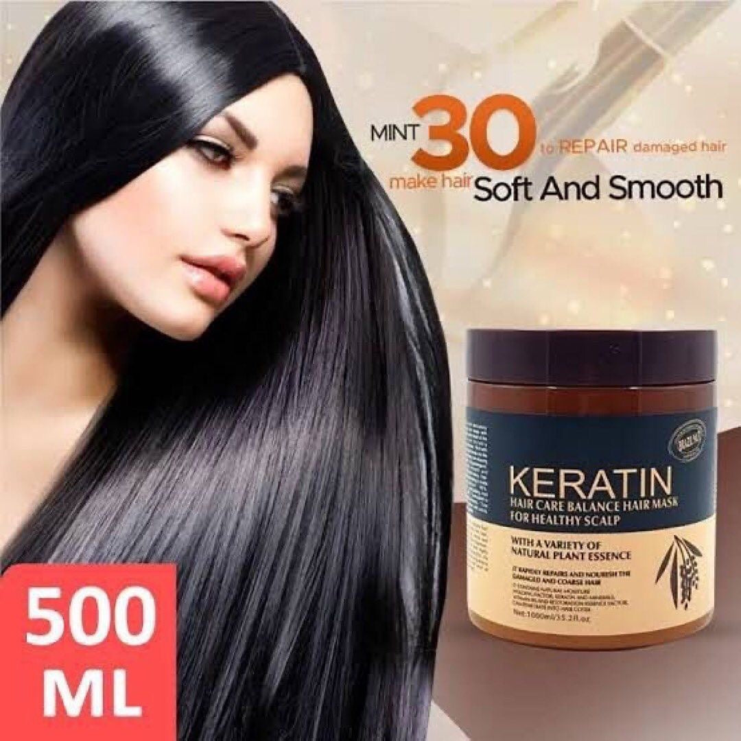 Keratin Repair Deep Moisturizing Smoothing Scalp Hair Mask - 500ml