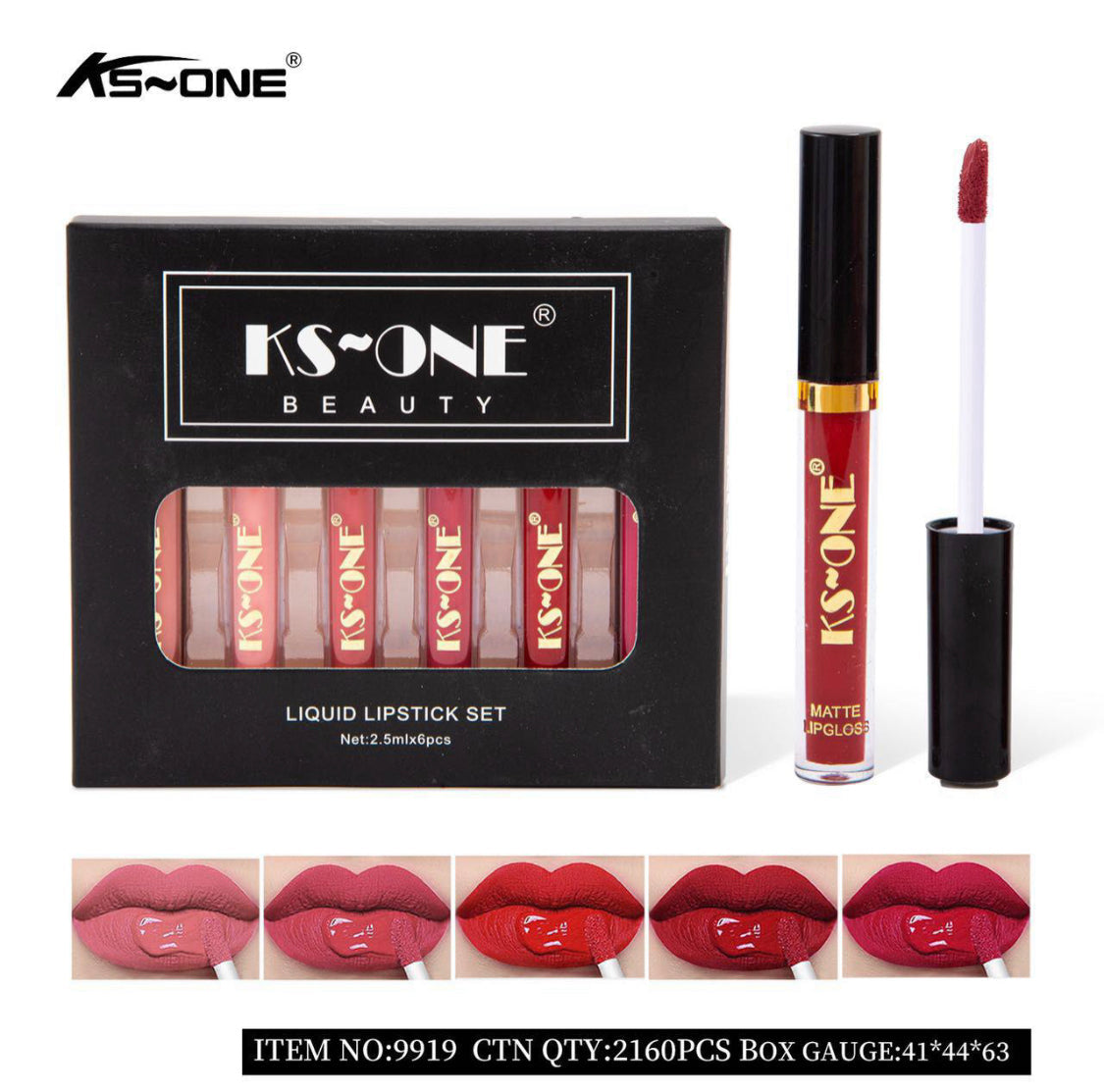 KS-One - 5pcs Beauty Matte Lip Gloss Set