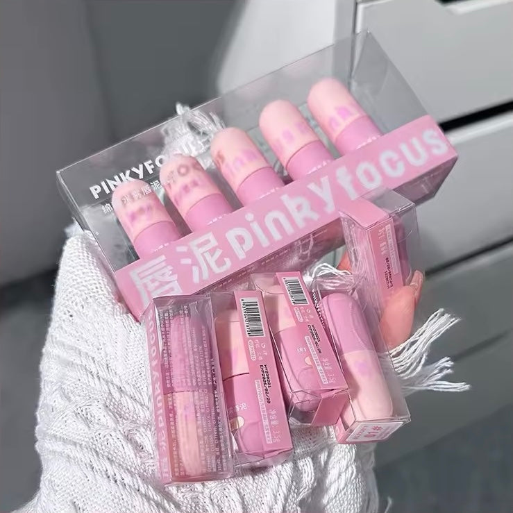 Pinky Focus - 5pcs Capsule Matte Velvet Lip Gloss