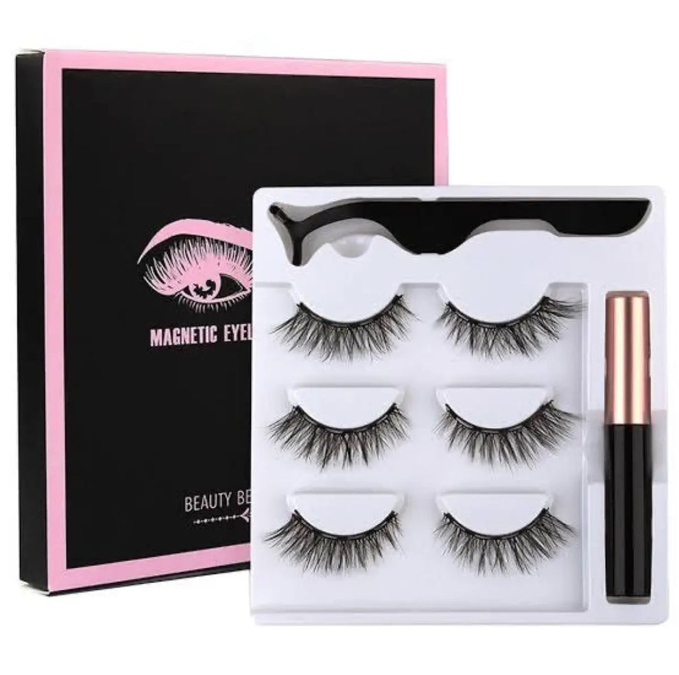 3 Pair Magnetic False Eyelashes Set