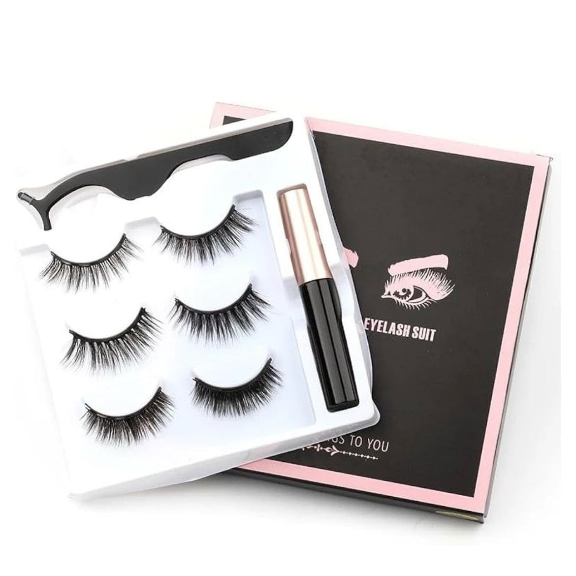 3 Pair Magnetic False Eyelashes Set