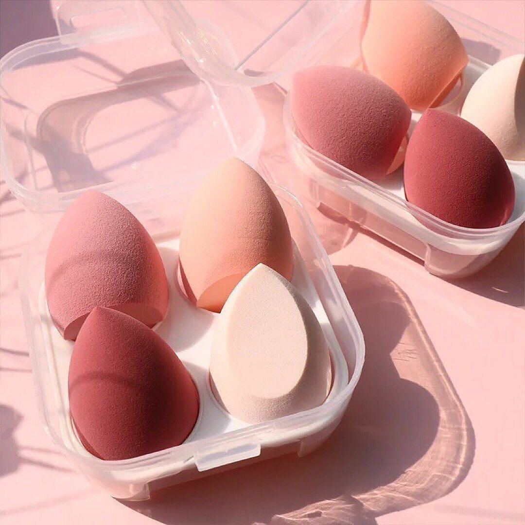 4pcs Travel Beauty Blenders Box