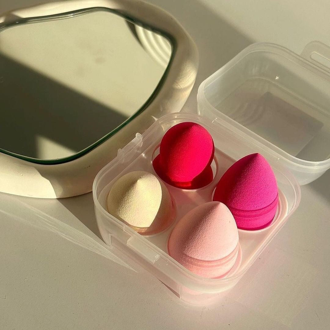 4pcs Travel Beauty Blenders Box