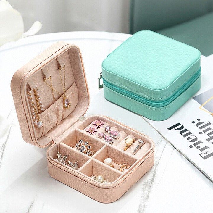 Portable Jewelry Storage Box Travel Jewelry Earring Organizer