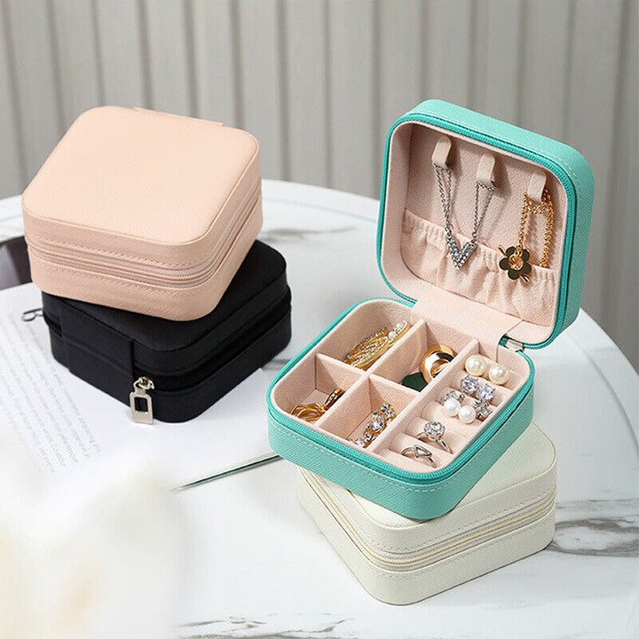 Portable Jewelry Storage Box Travel Jewelry Earring Organizer