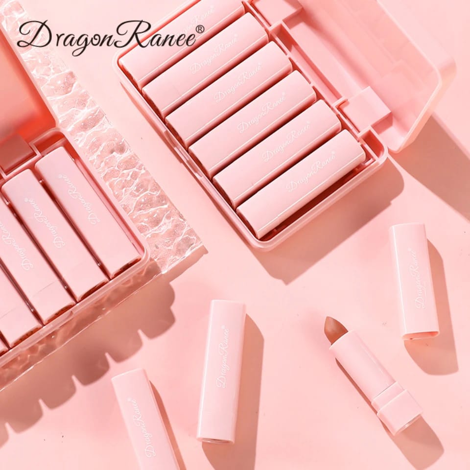 Dragon Ranee - 6 Color Strawberry Long Lasting Exquisite Pink Matte Lipsticks Set