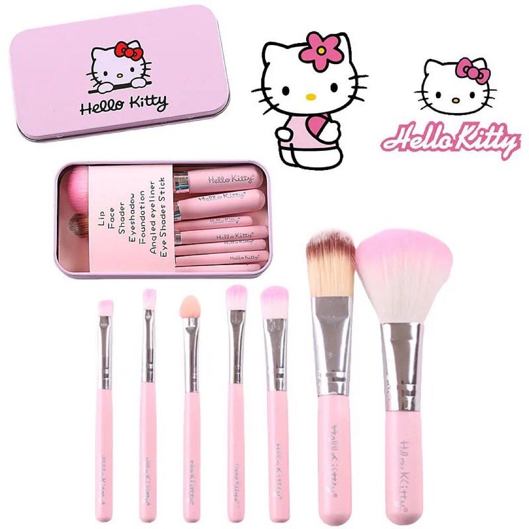 7pcs Hello Kitty Mini Makeup Brushes Set