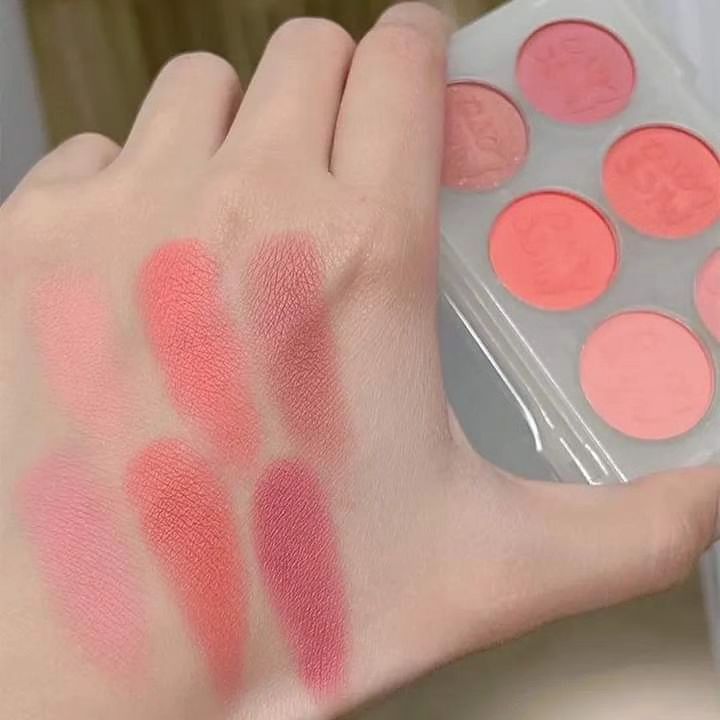 6 Color Miss Lara Blush Palette Long Lasting Natural Cheek Blusher Highlighter Cosmetic