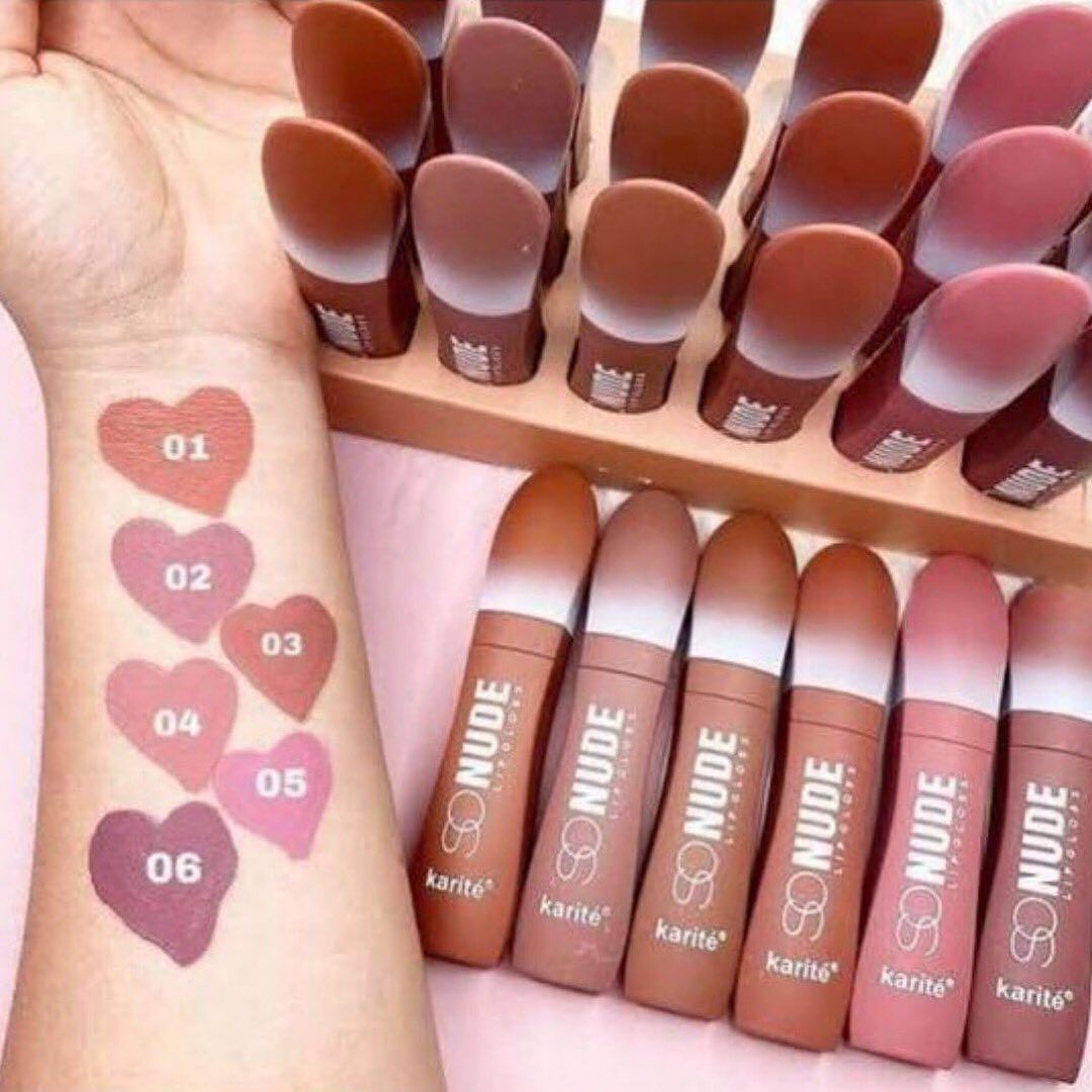 Karite Nude Velvet Lip Gloss Waterpoof Liquid Lipstick