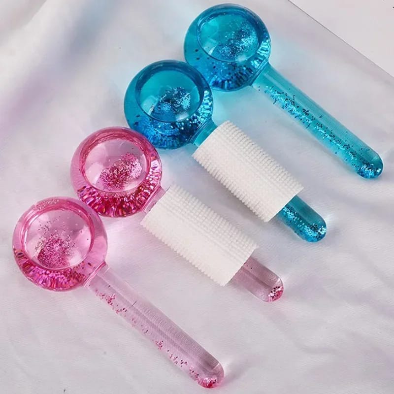 2pcs Beauty Crystal Ball Ice Globes Facial Massager