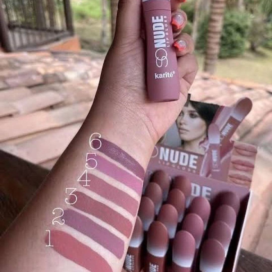 Karite Nude Velvet Lip Gloss Waterpoof Liquid Lipstick