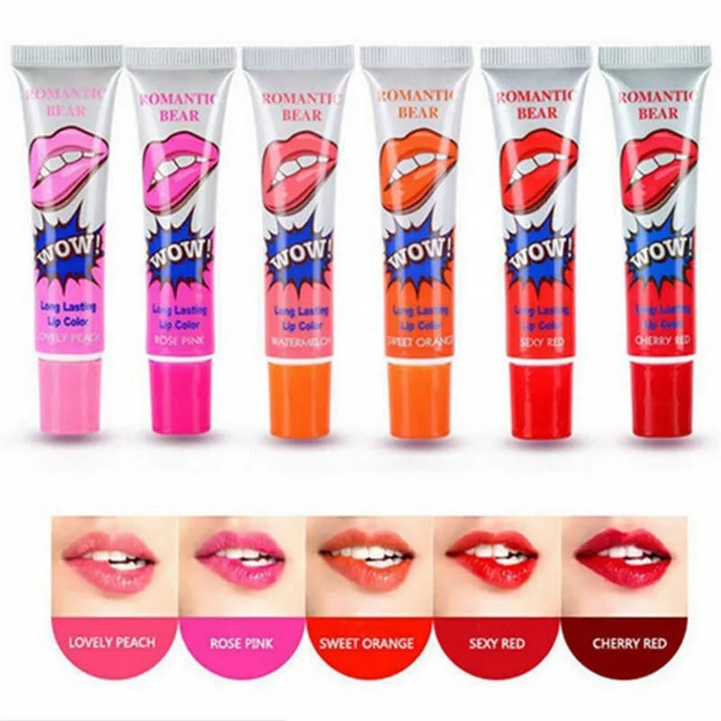 6pcs Peel Off Liquid Lipstick Waterproof & Long Lasting Lip Tint