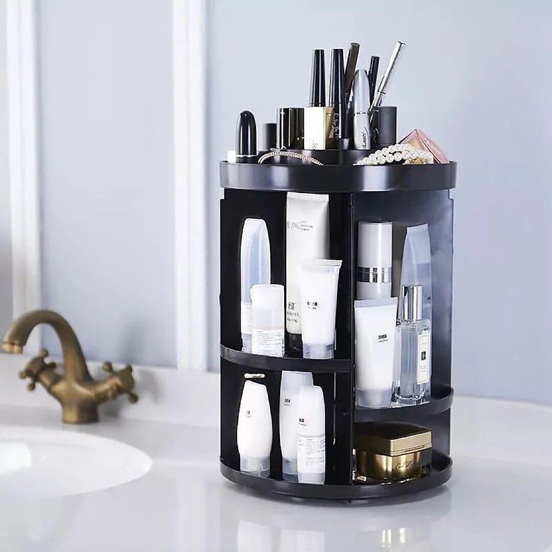 360 Degree Rotating Desktop Makeup Organizer