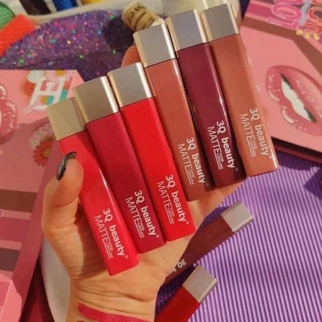 3Q Beauty - 12 Color Matte Velvet Lip Gloss Set