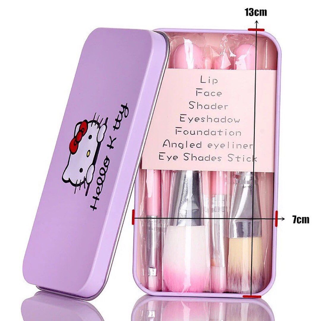 7pcs Hello Kitty Mini Makeup Brushes Set