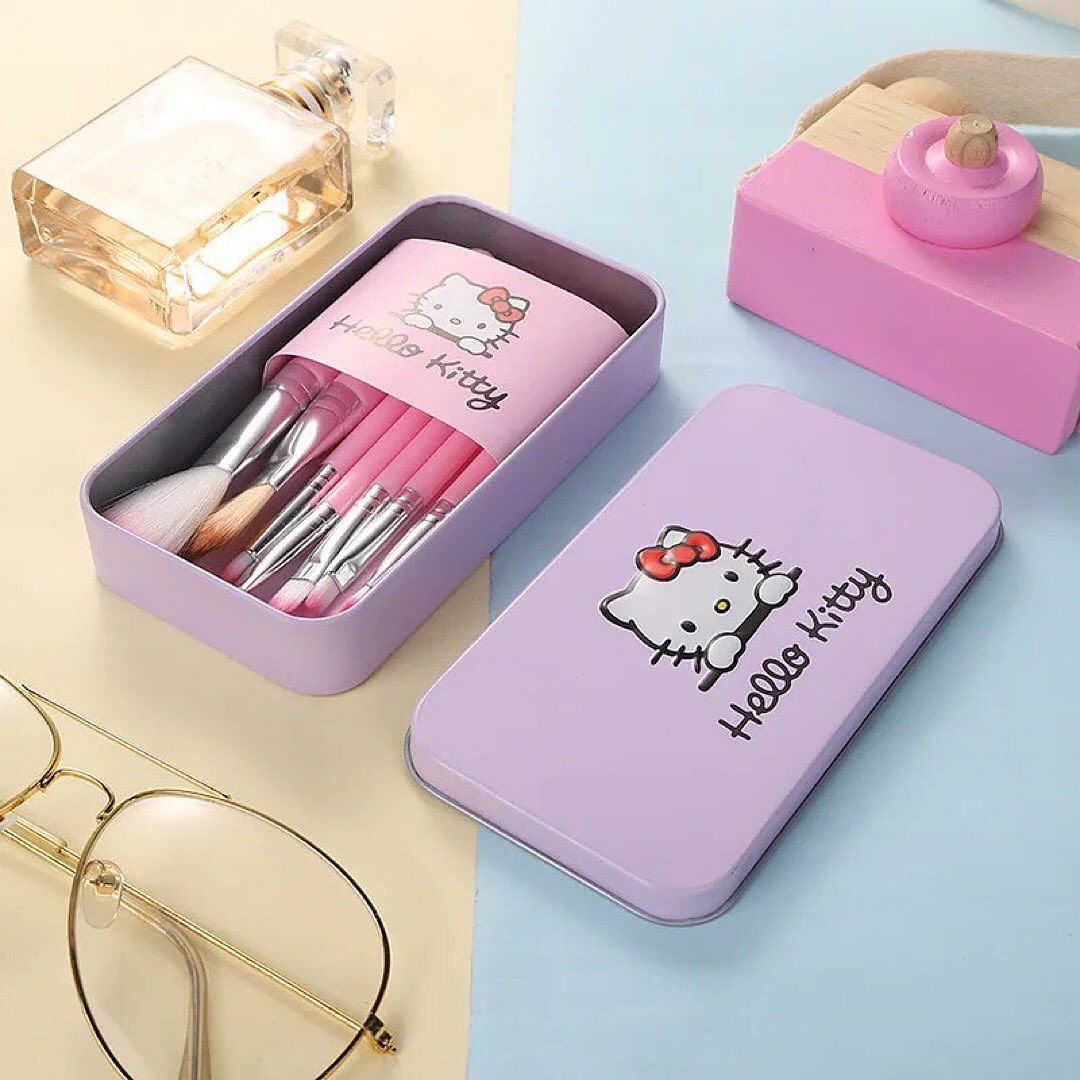 7pcs Hello Kitty Mini Makeup Brushes Set