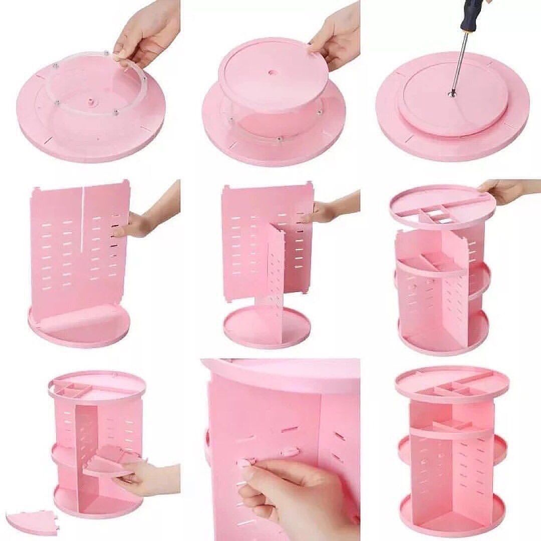 360 Degree Rotating Desktop Makeup Organizer