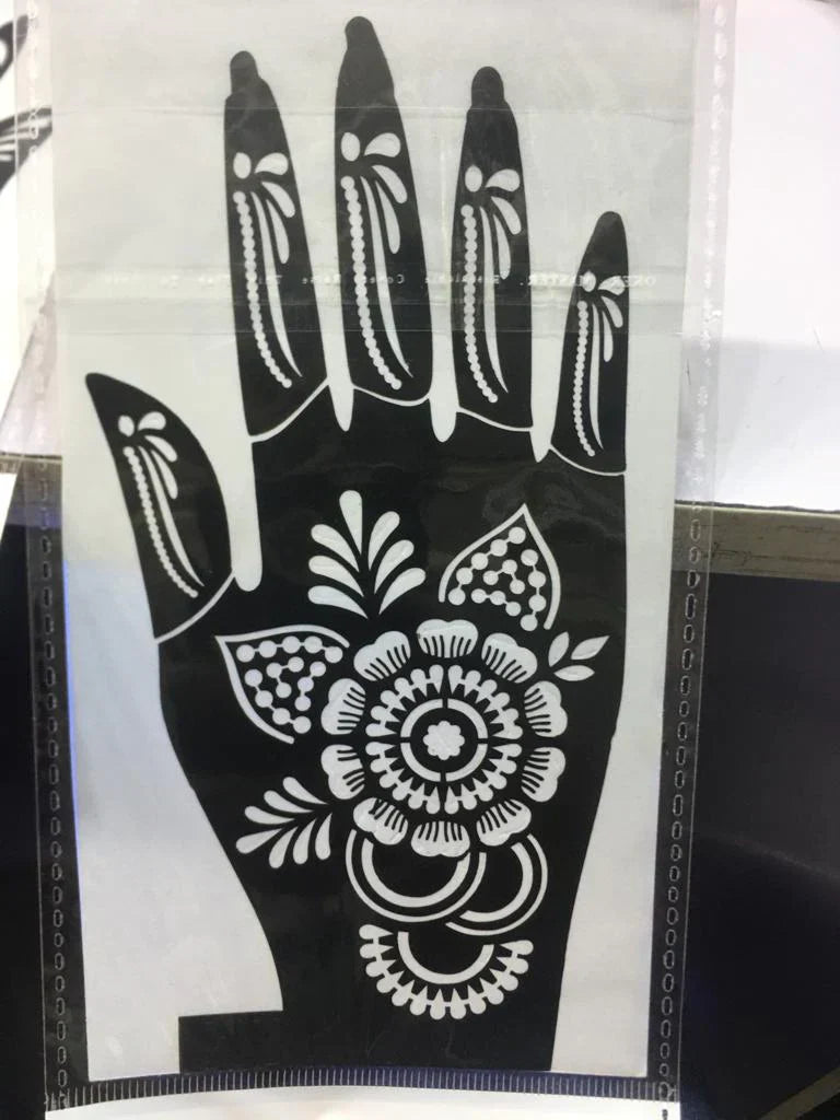 Professional Henna Stencil Temporary Hand Tattoo Body Art Sticker Template Wedding/Eid Tool Flower Tattoo Stencil