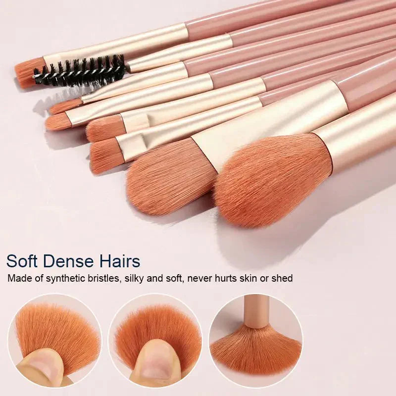 8pcs Travel Mini Makeup Brush Set Eyeshadow Highlighter Foundation Brush Beauty Tools