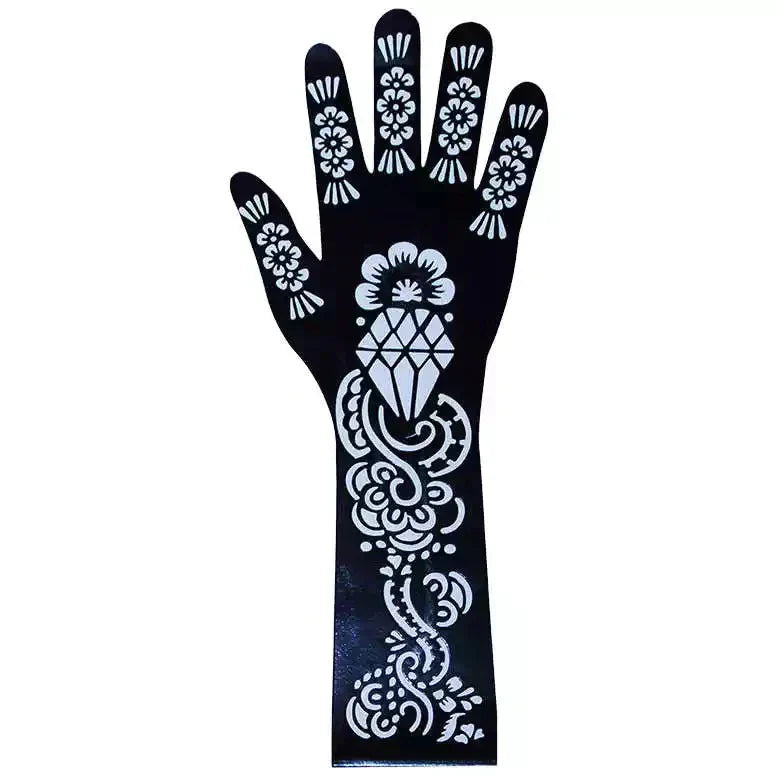 Professional Henna Stencil Temporary Hand Tattoo Body Art Sticker Template Wedding/Eid Tool Flower Tattoo Stencil