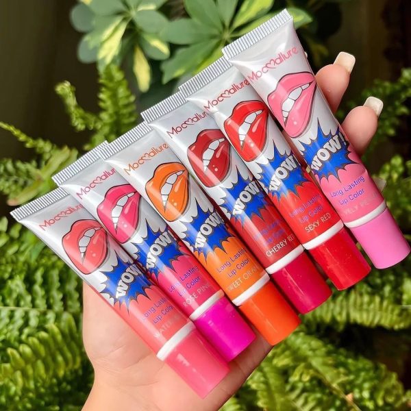 "Peel-Off Waterproof Lip Gloss – High Pigmented, Long-Lasting (Pack of 6)"