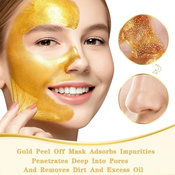 "24K Gold Peel-Off Mask – Whitening & Brightening Face Gold Mask for Radiant Skin"