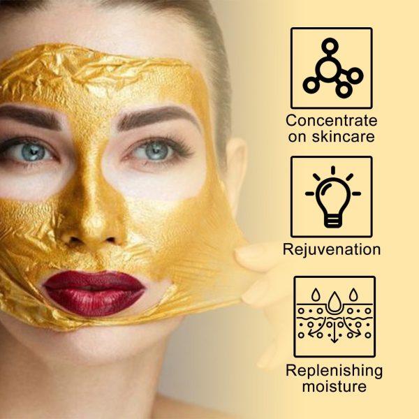 "24K Gold Peel-Off Mask – Whitening & Brightening Face Gold Mask for Radiant Skin"