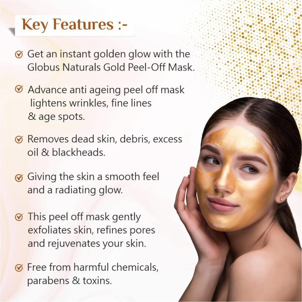 "24K Gold Peel-Off Mask – Whitening & Brightening Face Gold Mask for Radiant Skin"