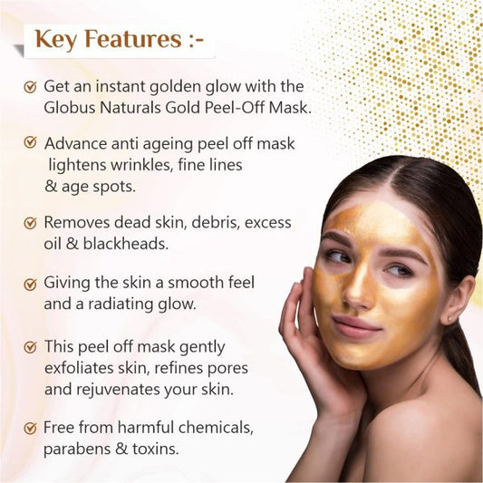 "24K Gold Peel-Off Mask – Whitening & Brightening Face Gold Mask for Radiant Skin"